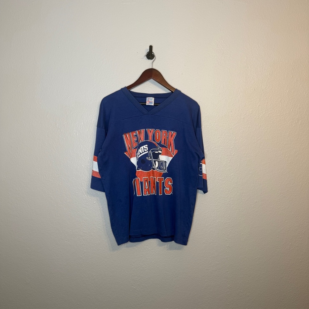 New York Giants Vintage Blue Logo Football Shirt